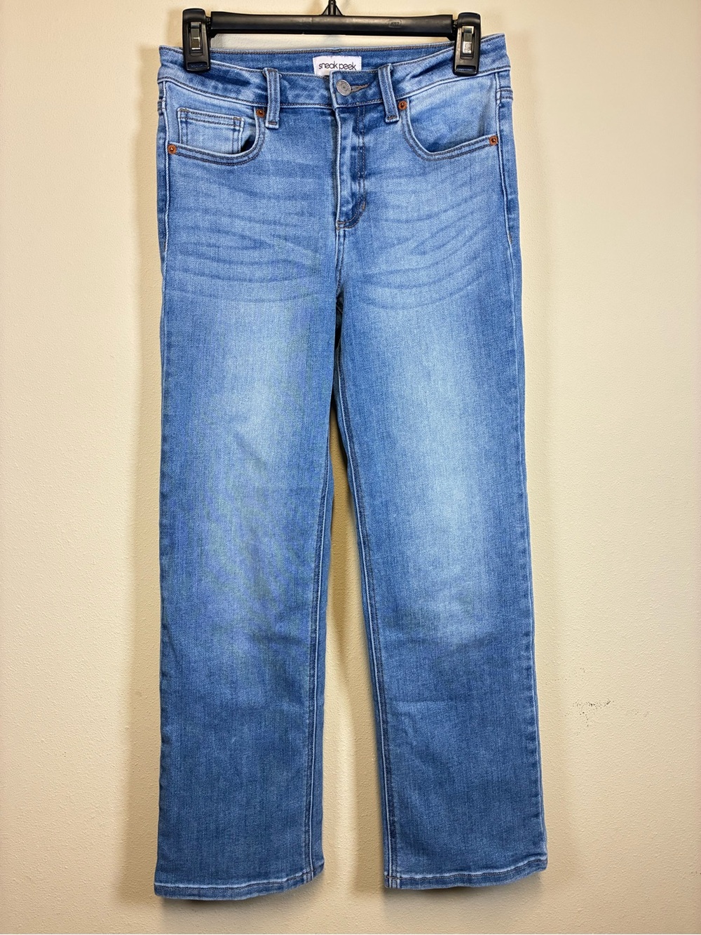 Sneak Peek Light Wash Blue Boyfriend Jeans, Size 2